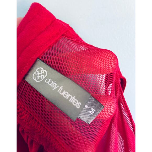 Red Babydoll Longline Daisy Fuentes Medium Push Up Sexy - Picture 3 of 8